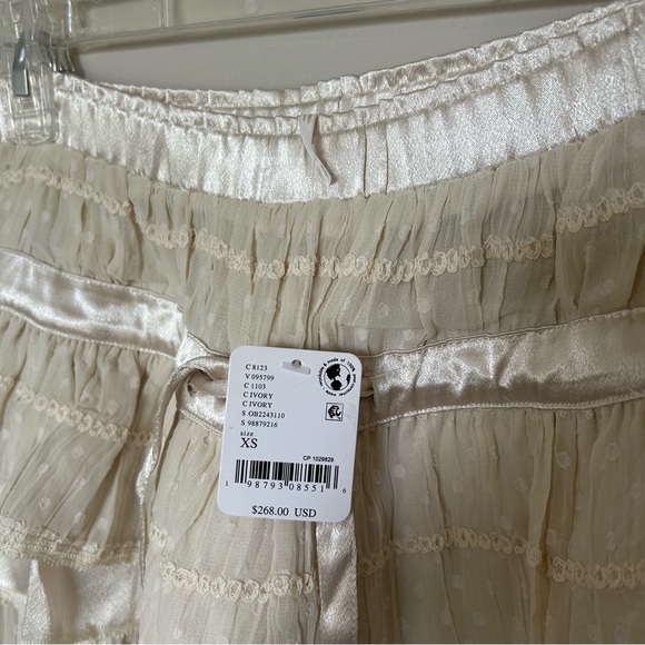 Free People Belle Ruffle Pants in Ivory - Picture 9 of 13